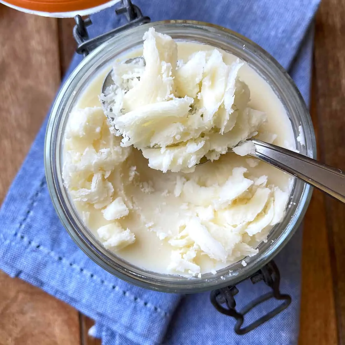 Rendered beef tallow in glass jars